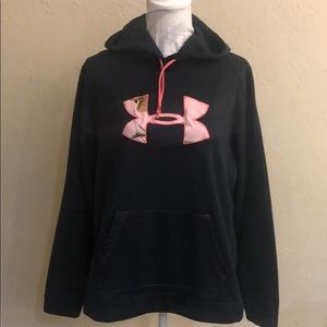 Pink Camo UA Black Pullover